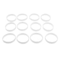thumbnail image 2 of 2-3 del paquete 12 Piezas Brazalete Blanco Caucho de Silicona Blanco Cola Pulseras deportivas en blanco, 2 of 8