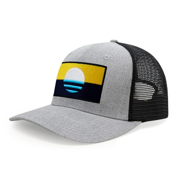 International Tie Milwaukee People’s Flag Hat for Men and Women – Snapback Trucker Baseball Cap (Grey Black)