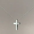 thumbnail image 4 of Small Simple Cross Pendant Stainless Steel Necklace for Teenage Girls Women - 18 Inch Chain, 4 of 5