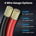 thumbnail image 4 of Pixelman SAE Extension Cable,(10AWG-6FT) Advanced Heavy Duty SAE to SAE Battery Charging Extension Cord for Motorcycle Automotive Power Trolling Motor Travel Trailer Solar Panel SAE Plug, 4 of 7