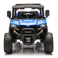 thumbnail image 4 of iRerts 24V Electric Ride on Dump Truck, 4WD Powered Ride on Toys with Remote Control, Dump Bed, Bluetooth Music, 6 Wheel Electric Car for Kids Boys Girls Birthday Christmas Gift Ages 3-5, Blue, 4 of 8