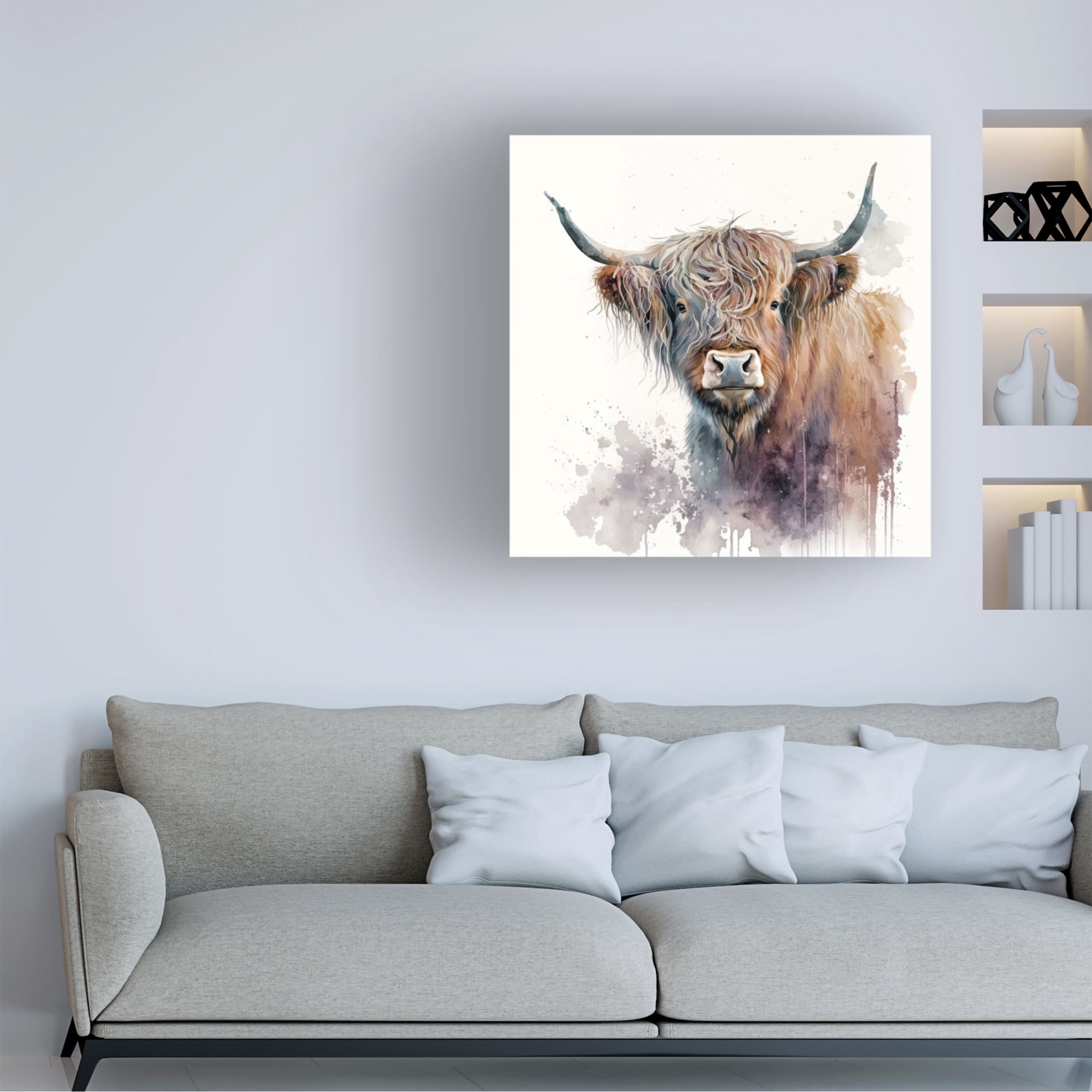 Canvas Wall Art - The Golden Valley 'Red' Wall Art for Living Room, Bedroom, or Office Décor by Trademark Fine Art - 14 x 14 Inches
