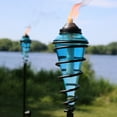 thumbnail image 6 of Sunnydaze Adjustable Height Metal Swirl Glass Outdoor Lawn Patio Torch - Blue - Set of 2, 6 of 12