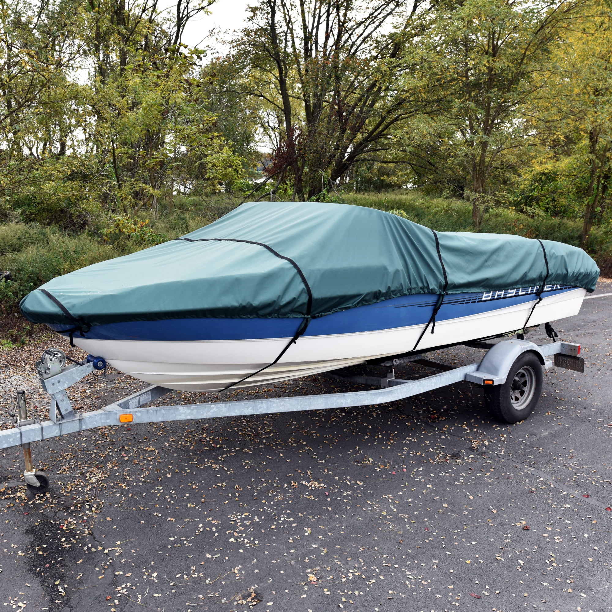 Budge American Flagship Boat Cover, Fits Center Console V-Hull Boats, Hunter Green, 16'-18' Long (Beam Width Up to 106")