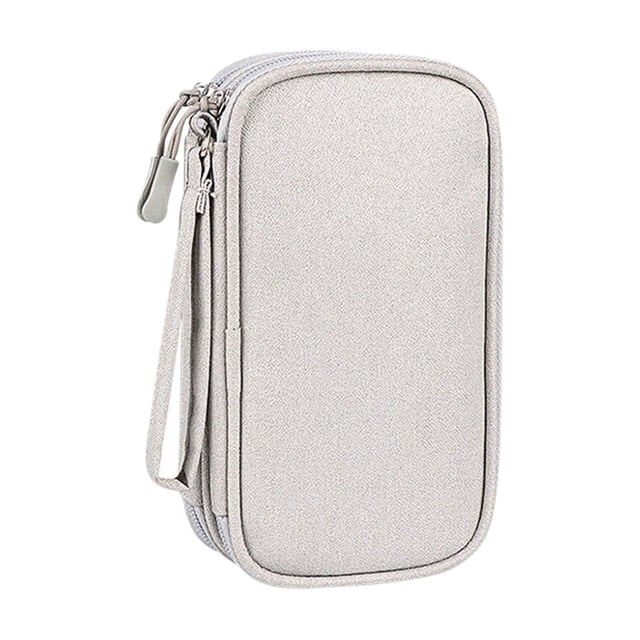 Luzkey Travel Cable Organizer Cable Storage Bag Lightweight Shockproof Tech Accessories Organizer Pouch for Data Cable Phone Charger Small Gray