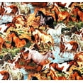 thumbnail image 2 of 1 Yard - Wild Horses Scenic Cotton Fabric (Great for Quilting, Sewing, Craft Projects, Throw Pillows & More) 1 Yard X 44" Wide, 2 of 2
