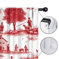 thumbnail image 4 of Blackout Kids Curtains,Red Toile Pattern Sheep Herders Dogs Houses Childrens Insulated Curtains Set Of 2,Bedroom Essentials,Toddler Room Decor 42x84in(106x213cm), 4 of 4