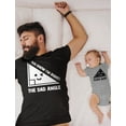 thumbnail image 4 of Tstars Fathers Day Dad and Baby Shirts Funny Nerdy Mens Shirt Daddy and Son Matching Baby Gray 6M (3-6M) / Dad Black Small, 4 of 4