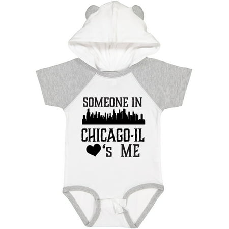 

Inktastic Chicago Illinois Someone Loves Me Skyline Gift Baby Boy or Baby Girl Bodysuit