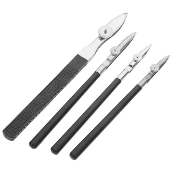 4Pcs Black Drawing Pens with Plastic and Metal Material for Painting Use Straight Line Pen Set