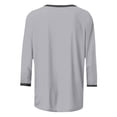 thumbnail image 5 of fatyb 3/4 Sleeve Tops for Women Crew Neck Color Block T Shirts Comfort Blouses Summer Casual Loose Tee, 5 of 7