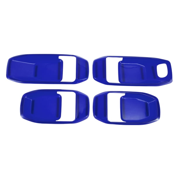 Cubierta de Tazón de Mango de Puerta Interior para Jeep Wrangler Gladiator JT 4DR 2018-2024 Marco de Decoración de Mango de Puerta Interior Azul ABS 4 Pcs
