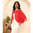 thumbnail image 4 of Sheer Wedding Shawl Pearls Accent Breathable Sun Protective Girl Shrug for Bride Bridesmaids Ceremony Reception, 4 of 7