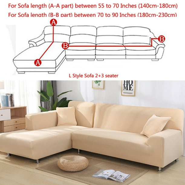 All Cover Sectional Sofa L Shape 2pcs, Slipcover Sofa Sectional