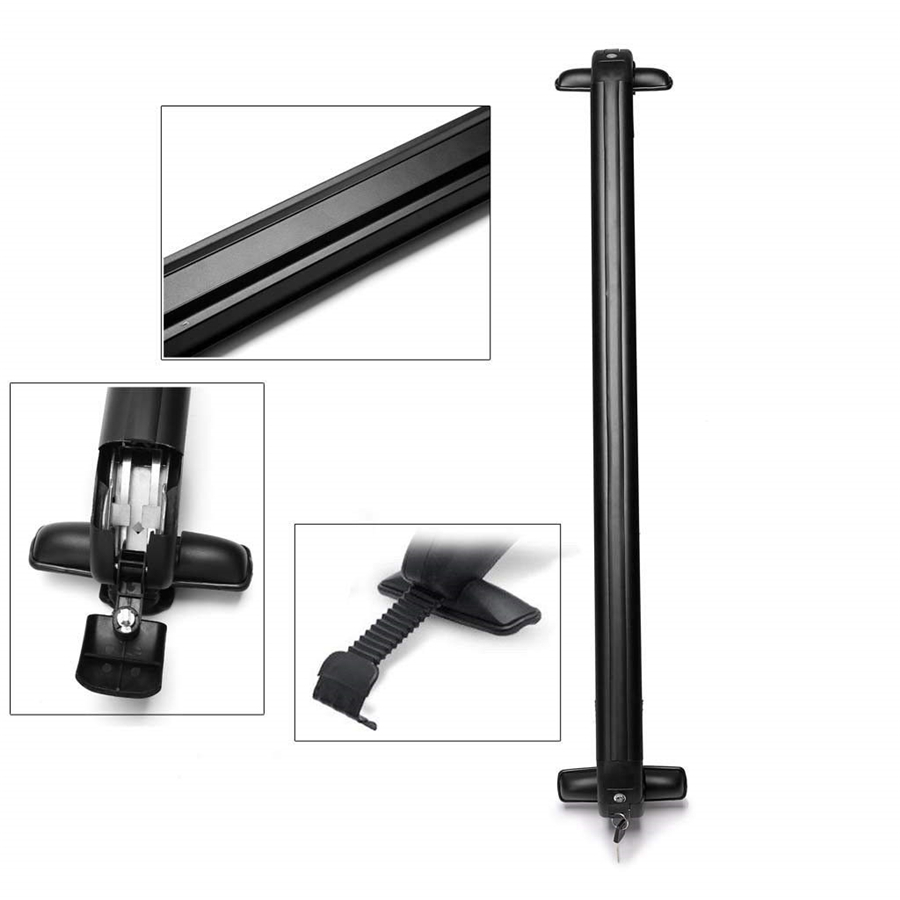 2x Aluminium Alloy Roof Rack Overhead Side Rails Bars Luggage Carrier