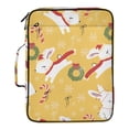 thumbnail image 2 of Haosy Accordion File Organizer Zipper Binder 500 Sheet 6-Tab Expanding File Folder Multi-Pocket 1.2 Inch 3 Ring Rabbbit Wreath Bows Christmas, 2 of 7
