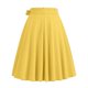 thumbnail image 5 of Karight Womens Midi Skirt Swing A-line Vintage Casual Elastic Wide Waist Flared Skirt with Belt, 5 of 5