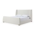 thumbnail image 5 of Modus Furniture Presley Upholstered Wingback Platform Bed in Cottage Cheese Boucle, 5 of 8