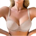 thumbnail image 2 of HOMBOM Minimizer Bras for Women Unlined Daily Bralette Bras Everyday Wireless Spaghetti Straps Khaki Brassiere 34B, 2 of 6