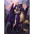 thumbnail image 2 of Cuadros Decorativos Bordado completo Hilo de algodón ecológico 11CT Impreso Dragon Girl Punto de cruz Obra de arte Wdftyju embutido en tela, 2 of 9
