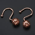 thumbnail image 4 of Chictie Nickel Shower Curtain Hooks - Decorative Shower Curtain Rings,Set of 12 Metal Rustproof Shower Hangers for Bathroom Curtains Rods Hollow Ball Design, 4 of 7
