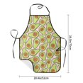 thumbnail image 4 of Naloa 1Pack Adjustable Bib Apron Waterdrop Resistant Cooking Kitchen Aprons for Women Men Chef, Cute Avocado Print, 4 of 5