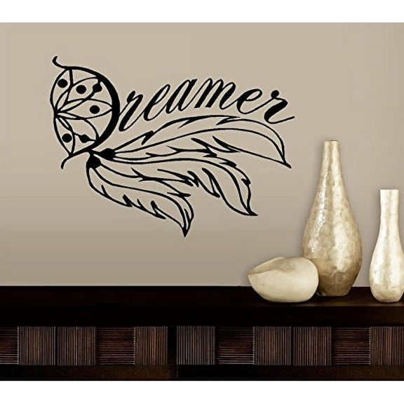 DREAMER ( Dream Catcher ) ~ WALL OR WINDOW DECAL 17" X 24"