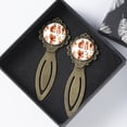 thumbnail image 4 of Squirrel Book Accessories: Vintage Copper-Colored Lace Bookmarks - Set of 2, Stainless Steel Book Markers for Readers, 4 of 5