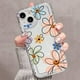 thumbnail image 4 of Funda protectora transparente con diseño de flores para iPhone 16, 15, 14 Pro Max, 11, 12 Mini, 13Pro, 7, 8 Plus, X, XR, TPU, con absorción de impactos, 4 of 5