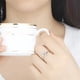 thumbnail image 5 of Fiudx Anillo de Circón, Elegante Anillo Abierto En Piedra y Corazón, Anillo de Pareja de Oro Blanco Rodiado, Regalo de Año Nuevo para Mujer, Joyería de Moda, Diseño Ligero., 5 of 7