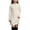 Beige, variant on Qingpeng Girls Dress Long Sleeve Ribbed Knit Pullover A Line Crewneck Casual Fall Winter Everyday Wear for Girls