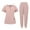 Pink&01#1201G, variant on Men and Women Scrub Set Unisex Stretch Zipper Short Sleeve Top Scrub Pants Nursing Uniforms Scrubs Sets with Pocket