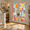 Brown Autumn Reverie-16.9 x 78.7 inches, variant on Blue Azure Bloom 35.4 x 78.7 inches Decorative 3D Stained Glass Window Film