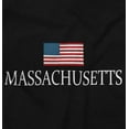 thumbnail image 2 of Massachusetts Pride American Flag MA Plus Size Crewneck Graphic Tee Shirt Brisco Brands 2X, 2 of 5