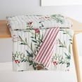 thumbnail image 3 of Levtex Home - Winterberry Forest - Throw - Green, Red, Grey and Cream - Quilt (50x60in.) and Sham 50x60in. - Cotton, 3 of 5