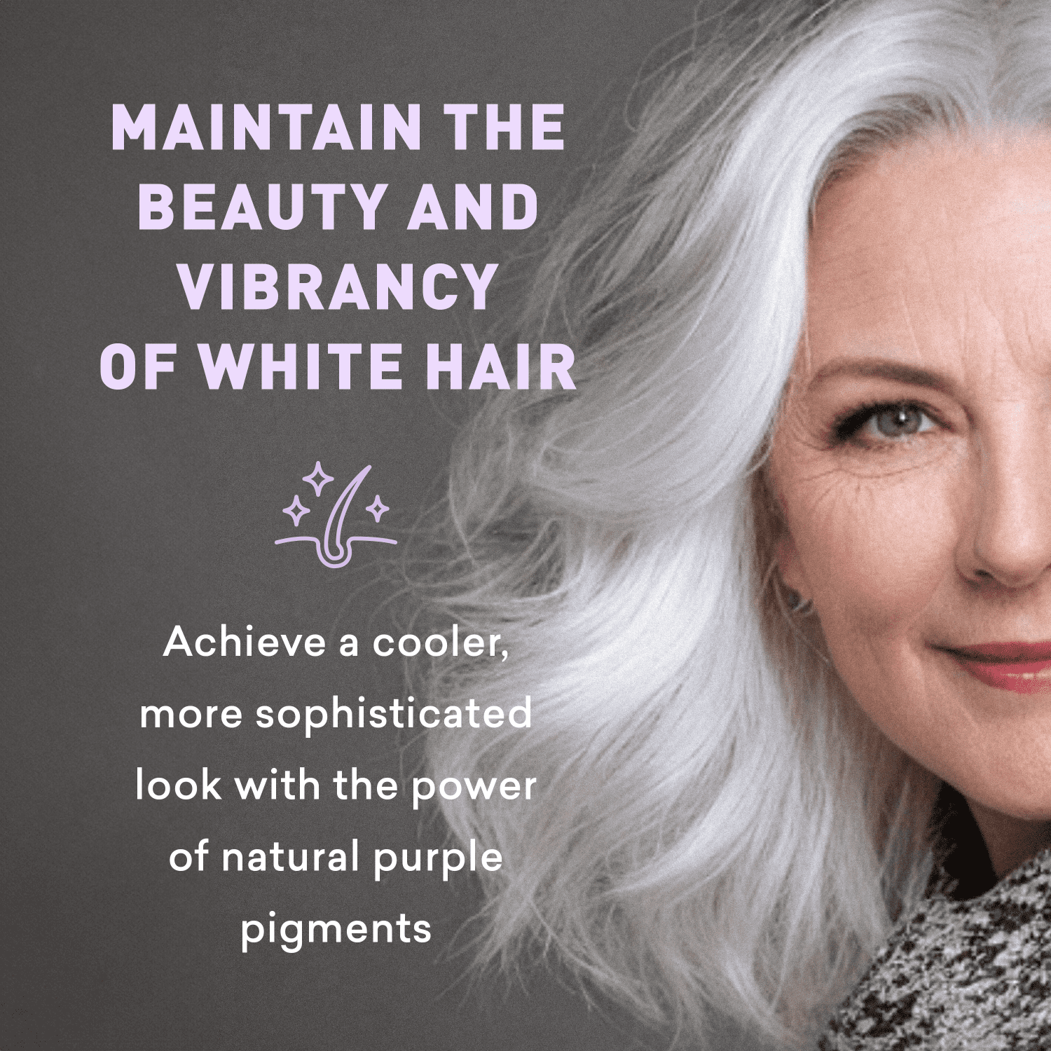 Just Nutritive Purple Hair Shampoo, Gray, White, Silver, Bleached Hair - Neutralizes Brassiness, Sulfate-Free, 8 oz