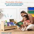 thumbnail image 4 of ECR4Kids 2-Shelf Tabletop Book Display with Handles, 24in, Beginner Bookshelf, Natural, 4 of 9