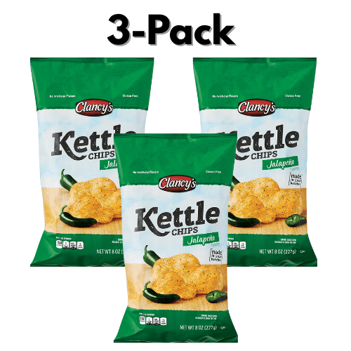 Clancy's Kettle Chips Jalapeño 3-Pack 8 oz