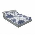 thumbnail image 3 of Ambesonne Vintage Fitted Sheet & Pillow Sham Set, Dotted Digital Paint, Twinxl, Blue White, 3 of 3