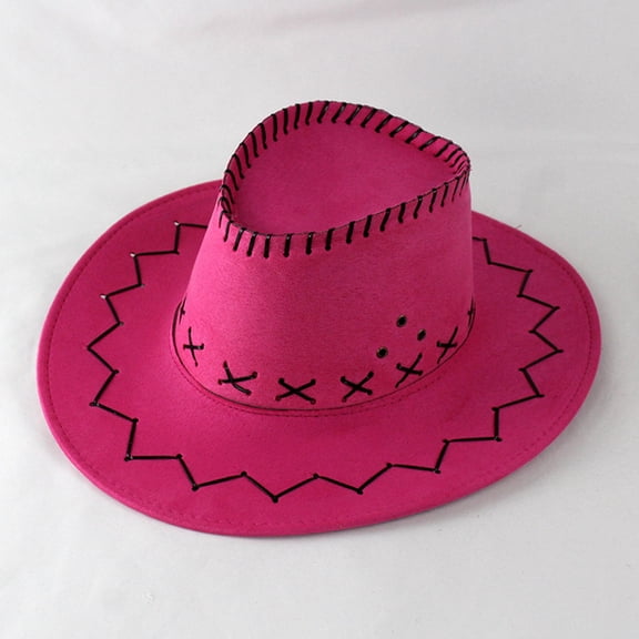 Stylish Leather Cowboy Hat For Kids Western Themed Parties Halloween Dress Up Accessory Funny Hats Adjustable Cute Caps Adjustable Baseball Hats for Boys & Girls
