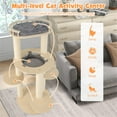 thumbnail image 4 of Pefilos 59" Modern Cat Tree Tower for Indoor Cats, 5-level Large Wood Cat Condo with Scratching Post and Removable Pads for Small Large Cats, Beige, 4 of 8