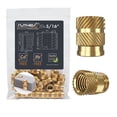 thumbnail image 1 of ruthex 5/16"" Threaded Inserts - 20 Pieces RX-5/16-18-x12.7 Brass Heat Set Insert for Plastic Parts - Inches knurled Nuts - Insert by Heat into 3D Printing Components, 1 of 5