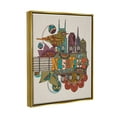 thumbnail image 3 of Stupell Industries Nashville Music City Bird Detailed Floral Patterns Graphic Art Metallic Gold Floating Framed Canvas Print Wall Art, Design by Valentina Harper, 3 of 9