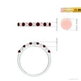 thumbnail image 5 of ANGARA Natural Shared Prong Ruby and Diamond Half Eternity Ring in 14K White Gold for Women (Size-2.1mm) | July Birthstone, Birthday, Anniversary, Jewelry Gift for Women | Natural Ruby Ring, 5 of 9