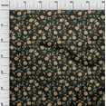 thumbnail image 3 of oneOone Tissu Jersey Viscose Orange Floral Rétro Projets de Couture Tissu Imprimé au Mètre 60 Pouces de Large, 3 of 5