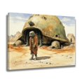 thumbnail image 2 of Figure Stands By Turtle-like Shelter In Desert Canvas Poster Bedroom Decor Sports Landscape Office Room Decor Gift,Frame-style,16x24inch(40x60cm), 2 of 8