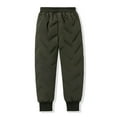 thumbnail image 2 of Loopsun Kids Fall Winter Long Pants, Toddler Quilted Pants, Boys and Girls Casual Loose Solid Padded Thickened Waterproof Sports Long Pants Army Green, 6-7Years, 2 of 5