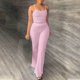thumbnail image 4 of Mujeres Casual Verano Cuello Redondo Sin Mangas Tops Y Pantalones Largos Conjunto De Dos Piezas Traje Wmkox8yi bvn3601, 4 of 9