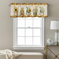 thumbnail image 3 of Summer Gnome Sunflower Valance Curtain Country Farm Yellow Flower Leaf Linen Window Valances Rod Pocket Short Curtains Window Treatments for Kitchen Bedroom Bathroom Laundry 56" x 16", 3 of 9