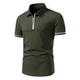 thumbnail image 1 of Dvkptbk T-Shirt Homme Décontracté Ajusté Patchwork Manches Courtes Col Rabattu, 1 of 8